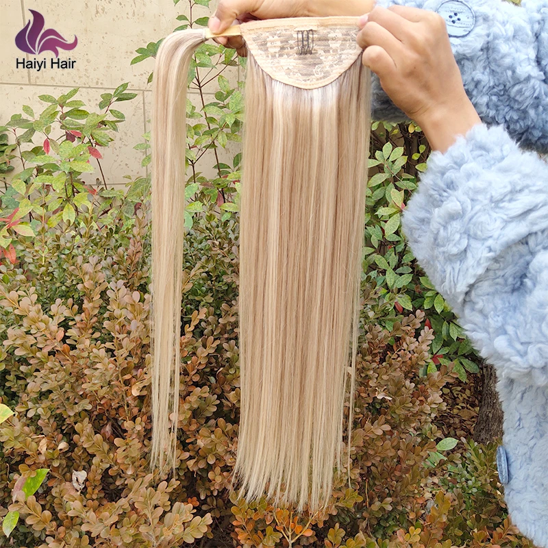 Hot Sale Human Raw Virgin Hair Straight Human Ponytail Hair
