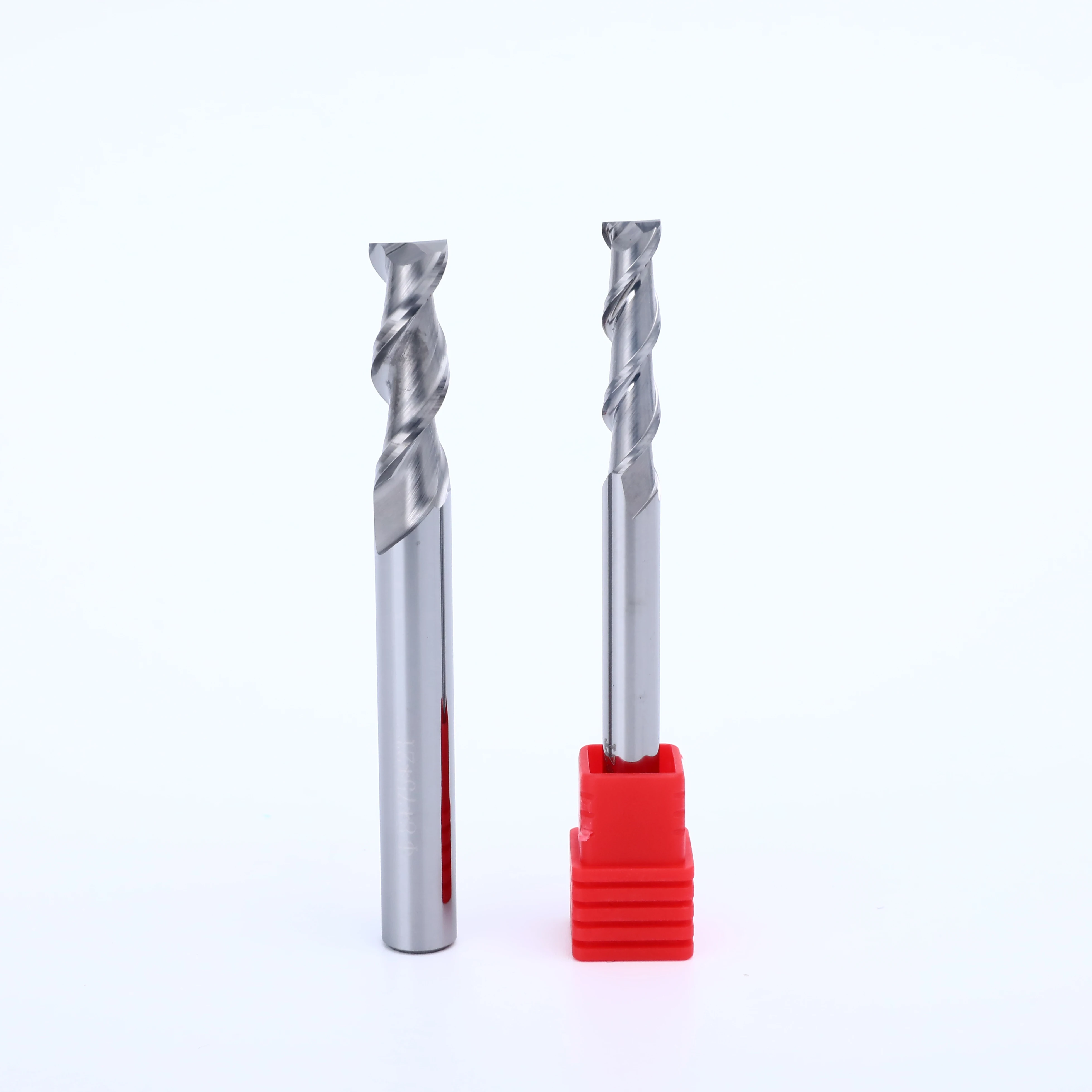 Competitive bulk saling carbide 2 flute 35 helix flat end mill hrc 55 for aluminium cnc tools oem odm uncoated bright