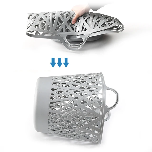 20L 45L plastic storage foldable cheap basket organizer with handles wholesale