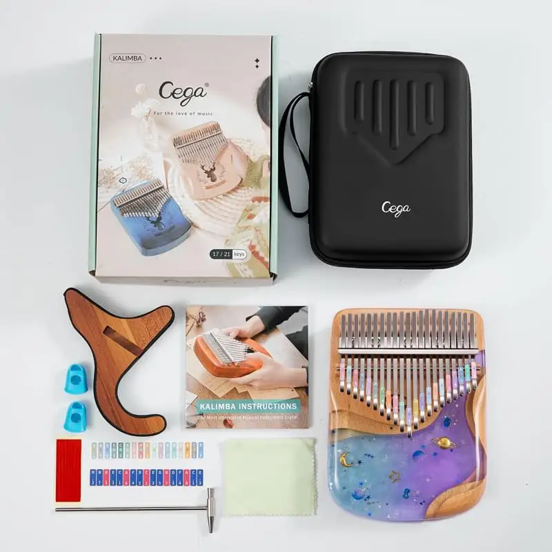 Kalimba 17 электроника с чехлом для переноски пианино с большим пальцем музыкальный инструмент