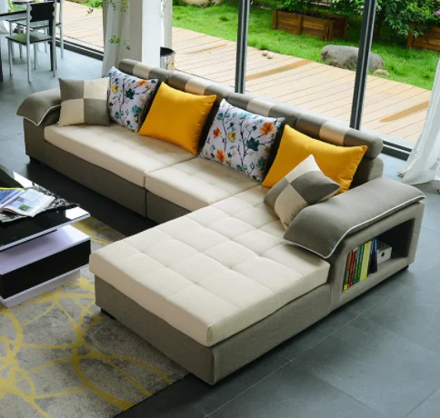 Modern Living Room Furniture Modern Fabric Sofa Simple Living Room Furniture Leather Sofa L-shaped Variable Sofa