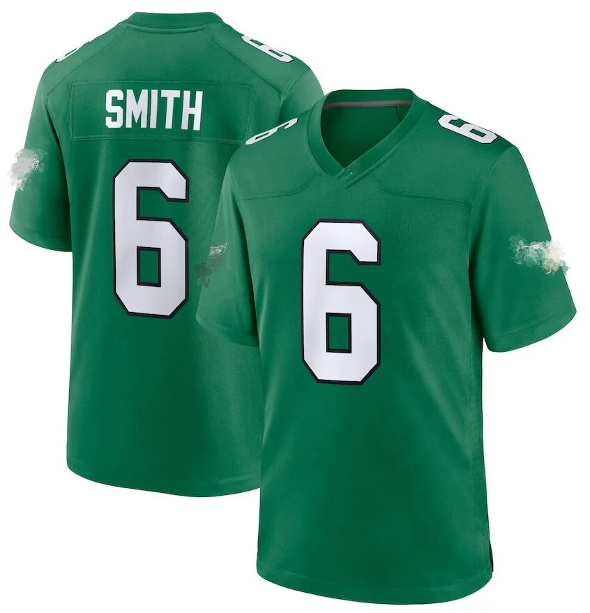 Мужская молодежная Женская #1 Jalen больно #26 Saquon Barkley #62 Jason Kelce #6 DeVonta Smith и так далее сшитая Американская Футбольная майка