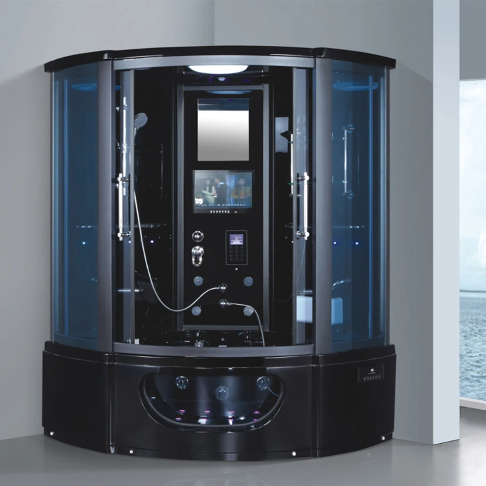 foshan dubai modern computer controlled steam shower room bathroom corner luxury steam shower tub combo