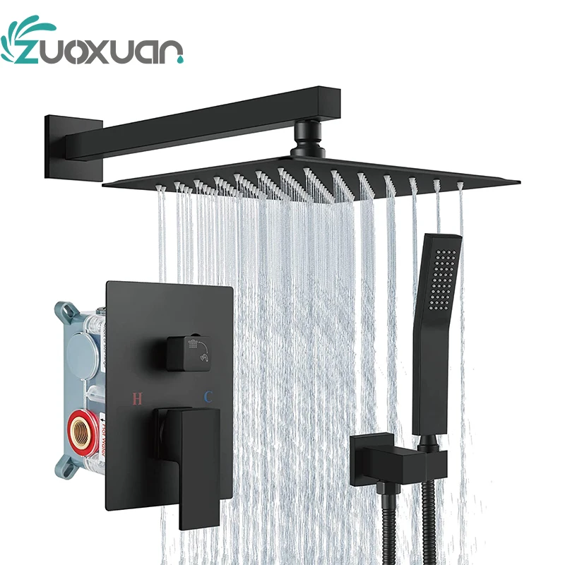 New Arrival Bathroom Shower Faucet Bath Faucet Mixer Tap With Abs Hand Shower Head Set Wall Mounted Torneira Shower Mixer