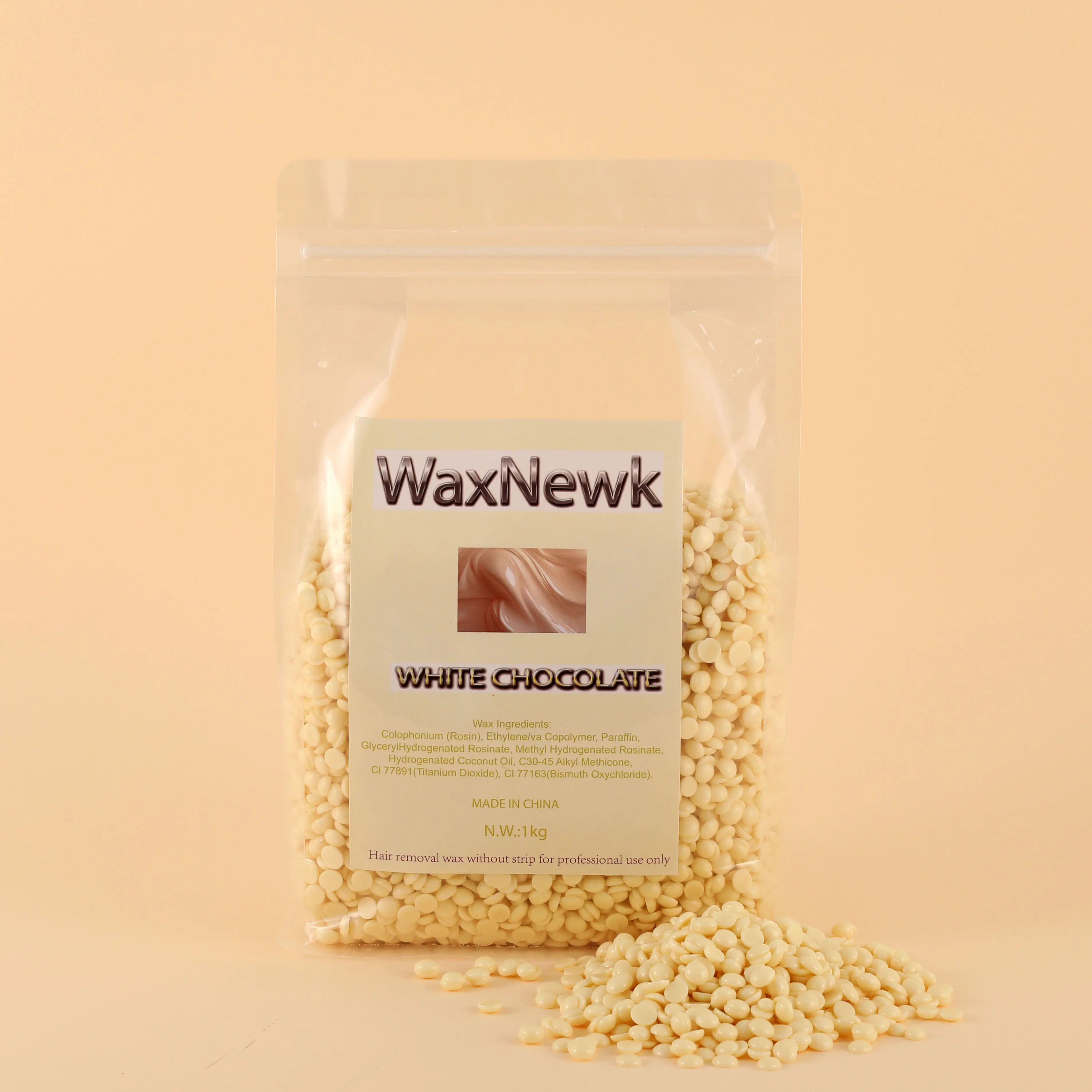 WaxNewK белый шоколад твердый воск бисер 1 кг все волосы области тела мягкие грубые бикини ноги бразильский без полосок