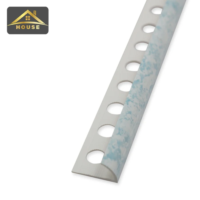 Foshan FSF Free sample Round opened Shaped PVC different color Tile Trim for corner and wall decoration