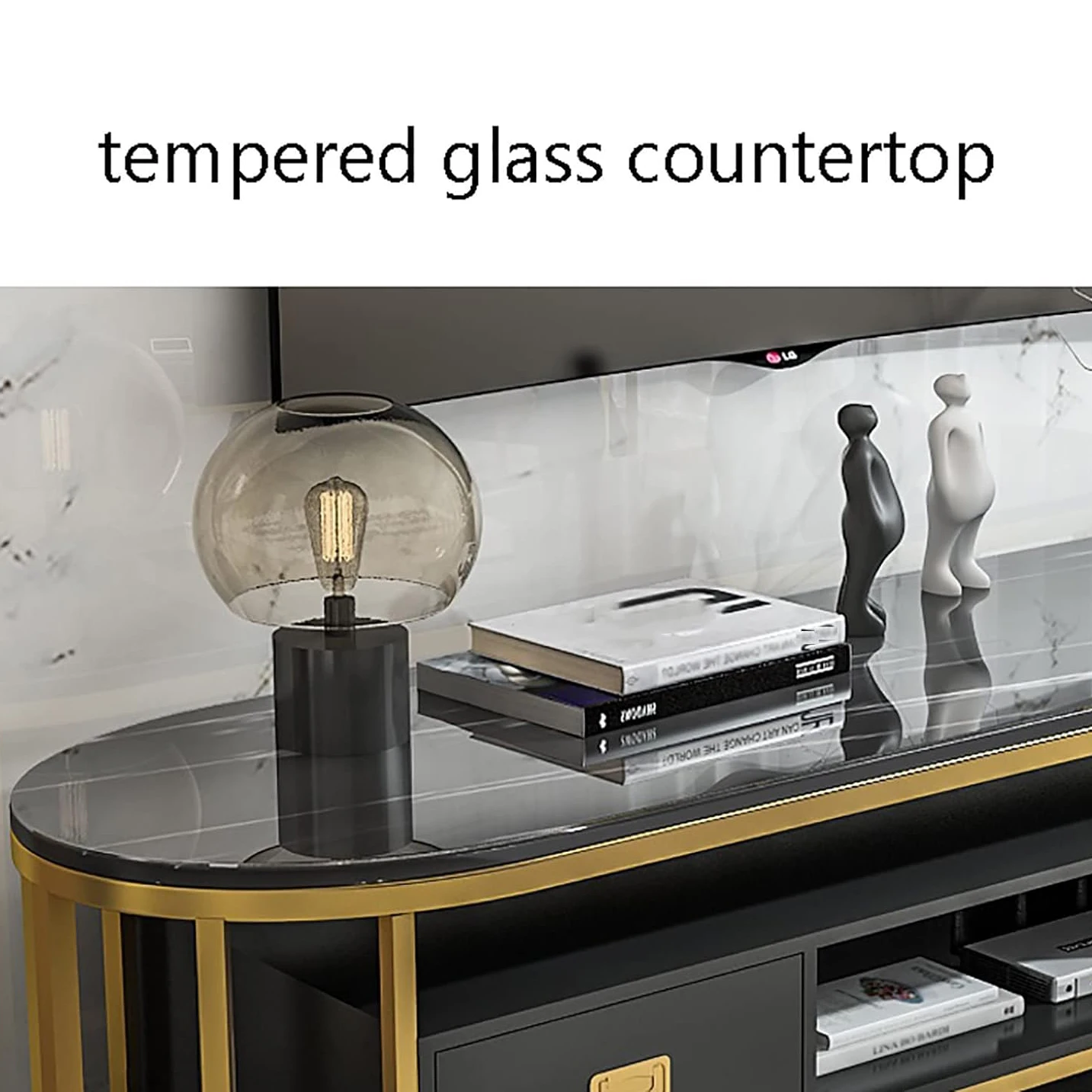 Home Furniture Center Luxury Wooden White Gold Frame Marble Top Coffee Table