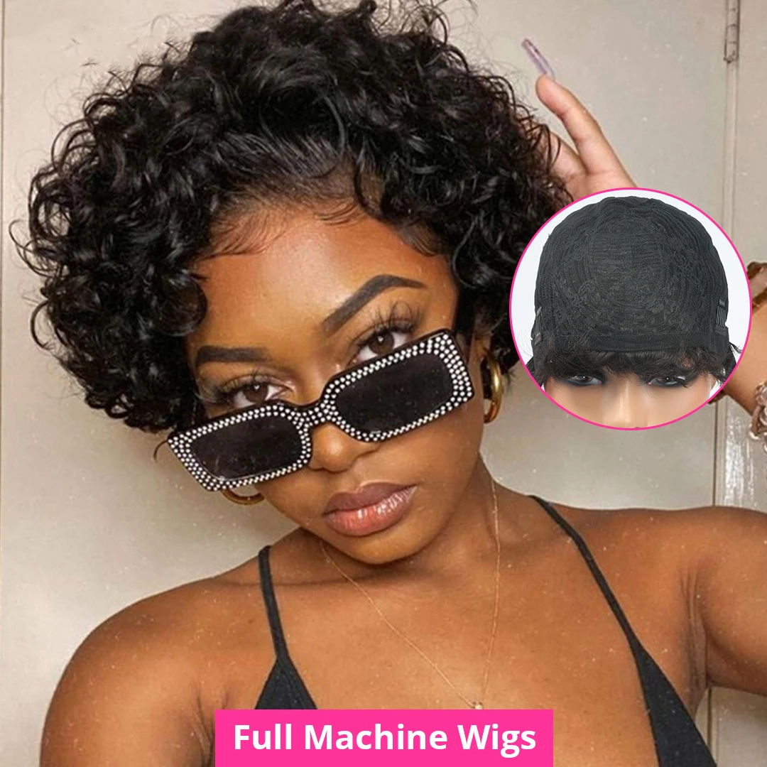 Pre Plucked 360 Hd Lace Front Blonde Wigs Human Hair Pix Cut Wigs For Black Women