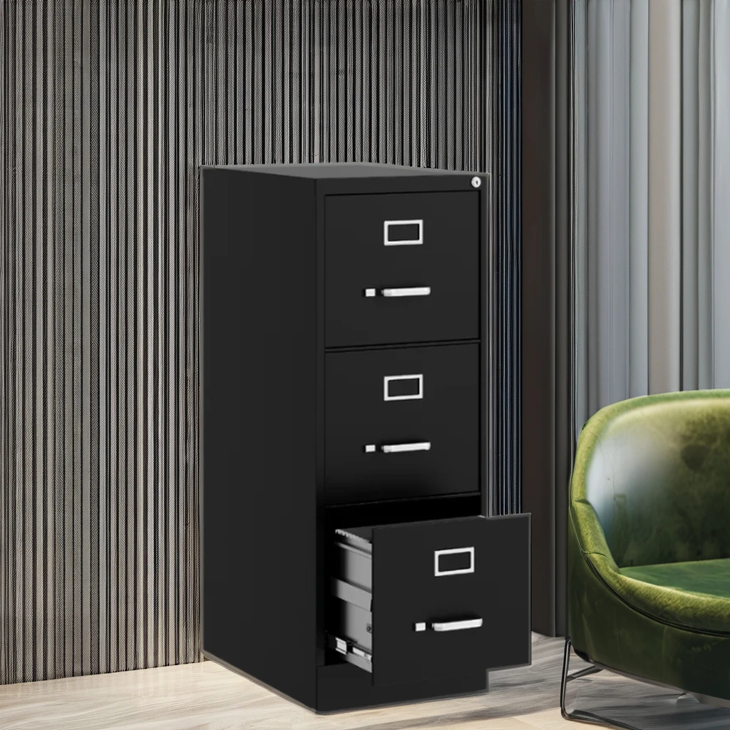 3-drawer steel file cabinet vertical file storage cabinet
