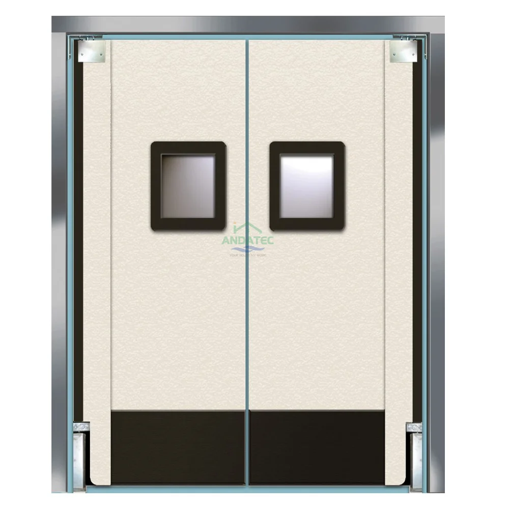 Commercial Kitchen Used Screen Door aluminum glass Stainless Steel Swinging Door traffic door