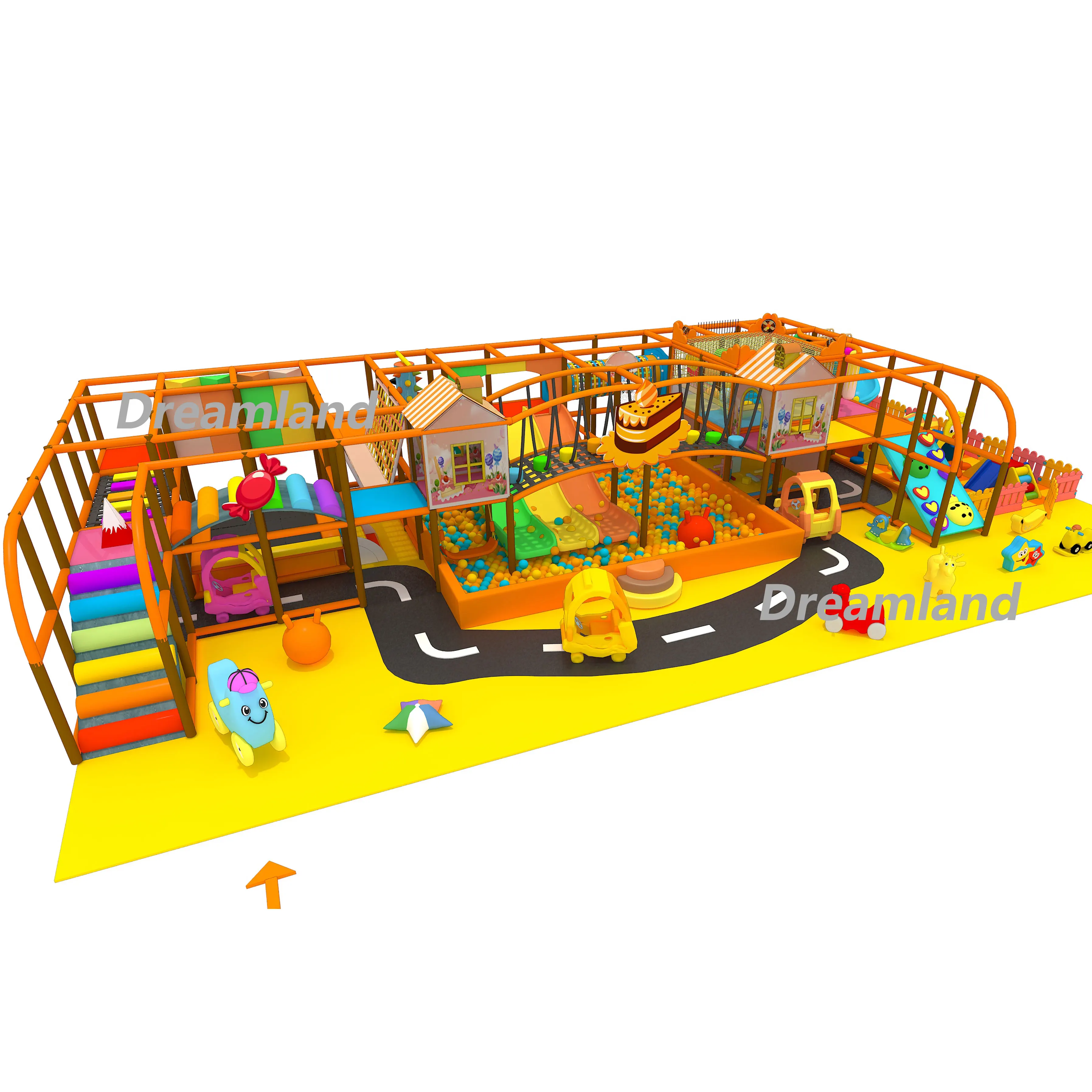 Factory supply kids swingset play toys slide child plastic zone indoor soft playground equipment