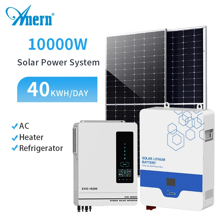 5kw 6kw 10kw 20kw 30kw 12kwh full hybrid inverter solar energy panel system