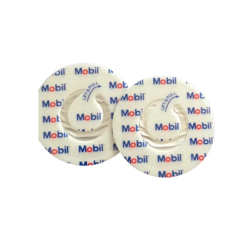 Customized LOGO Aluminum foil induction bottle lids easy peel off foam liner