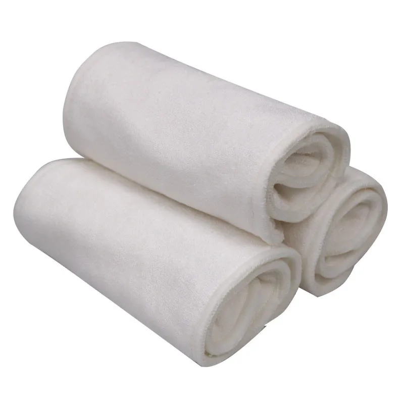 High Absorbent Baby Nappy Liners Reusable 4 Layers 35cm Bamboo Fiber Baby Diaper Inserts