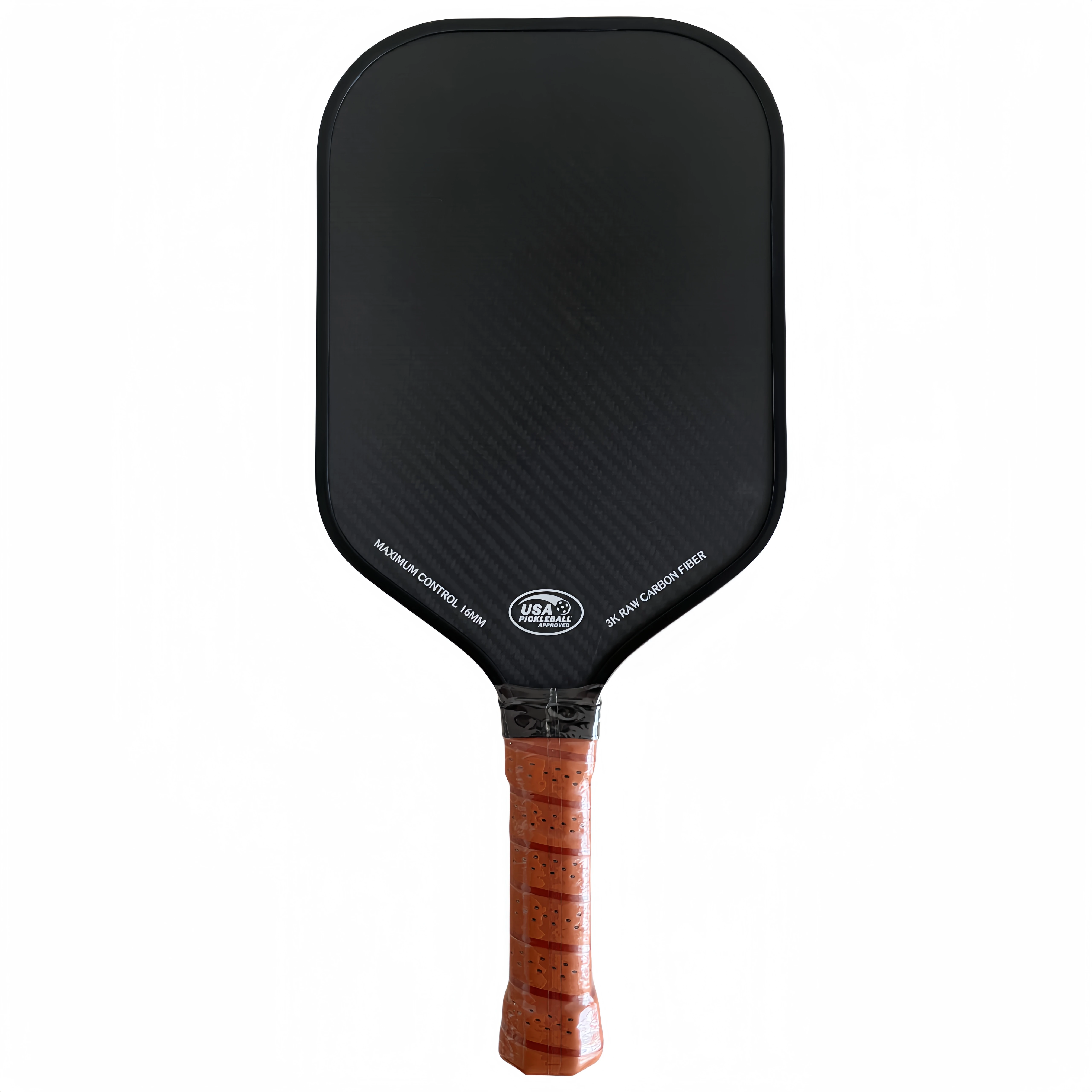 16 Mm Professional Carbon Fiber Pickleball Paddle Ultimate Power Spin and Control Raw Design With Cover