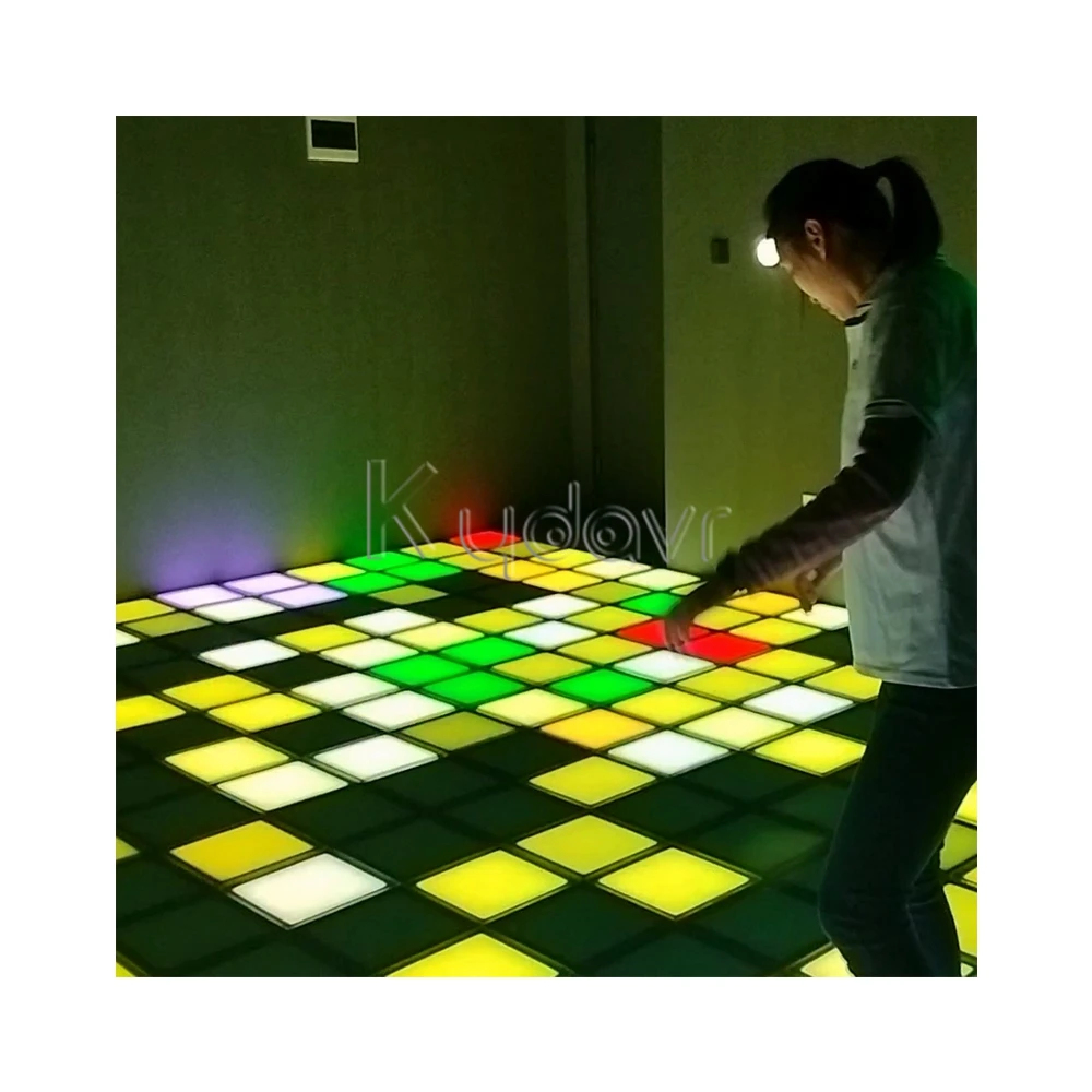Indoor interactive dance party rental equipment kydavr mega relay activate led floor grid game floorislava