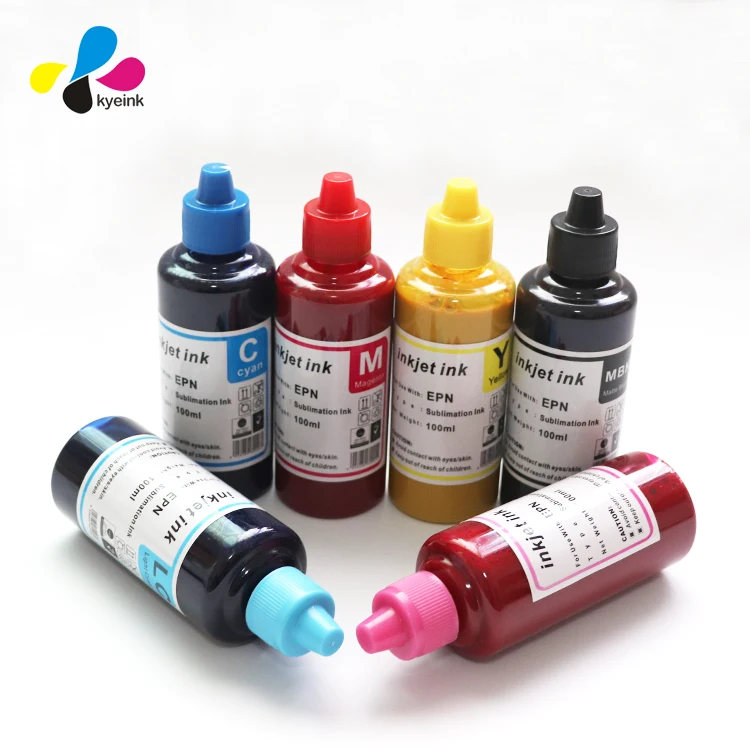 Sublimation Transfer Ink L8050 l1800 l800 l130 100Ml Heat Transferdye Sublimation Inks Bulk Sublimation Ink 6 Colour