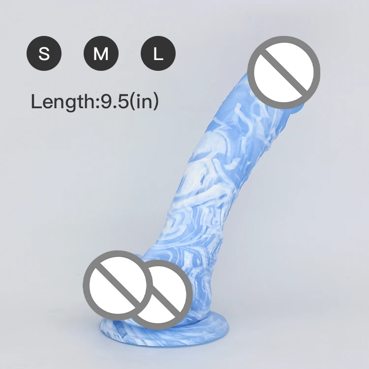 Mixed color Pearlescent Silicone Dildo Huge Penis Fantasy Big dildo With Suction Cup For Male Female