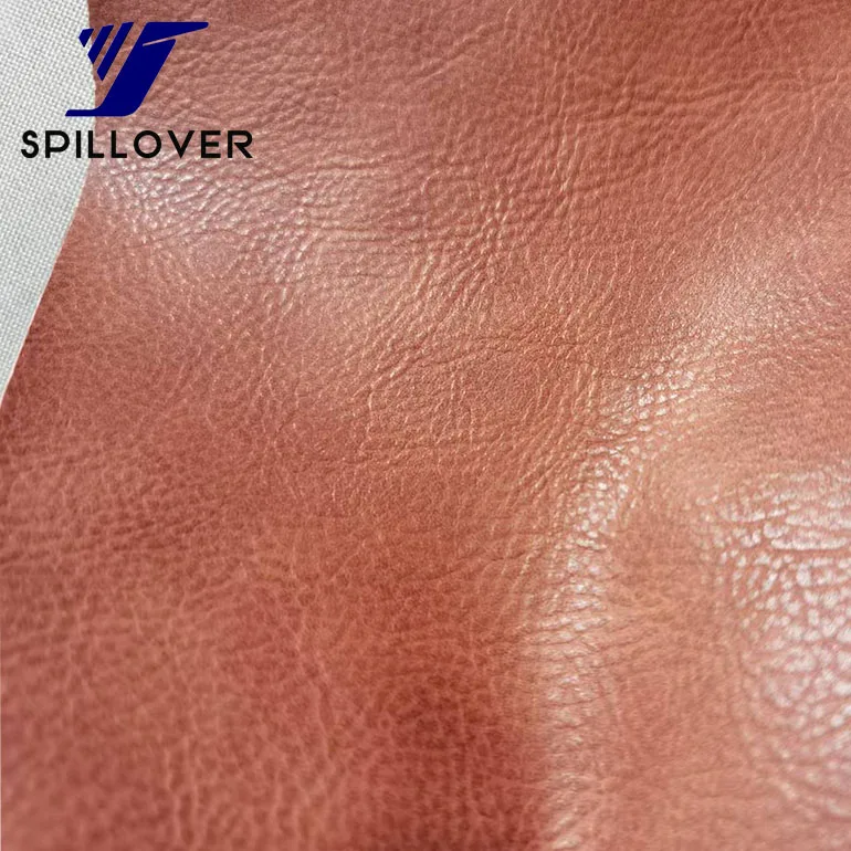 Vintage Litchi Grain Pattern leather Water-Based Leather Pu leather for shoes, boots etc.