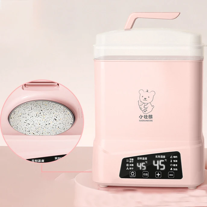 Baby Bottle Sterilizer Warm Milk Baby Steam Sterilizer Pot Cabinet with Drying Warm Milk Function 3 in 1