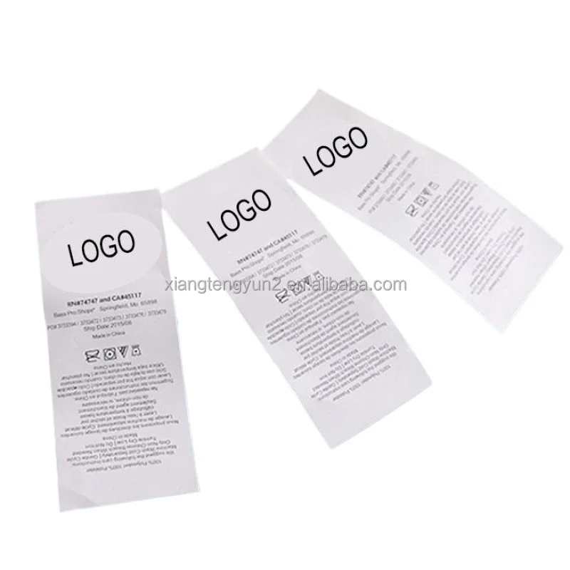 Wash label custom logo washing labels clothing washing instructions labels