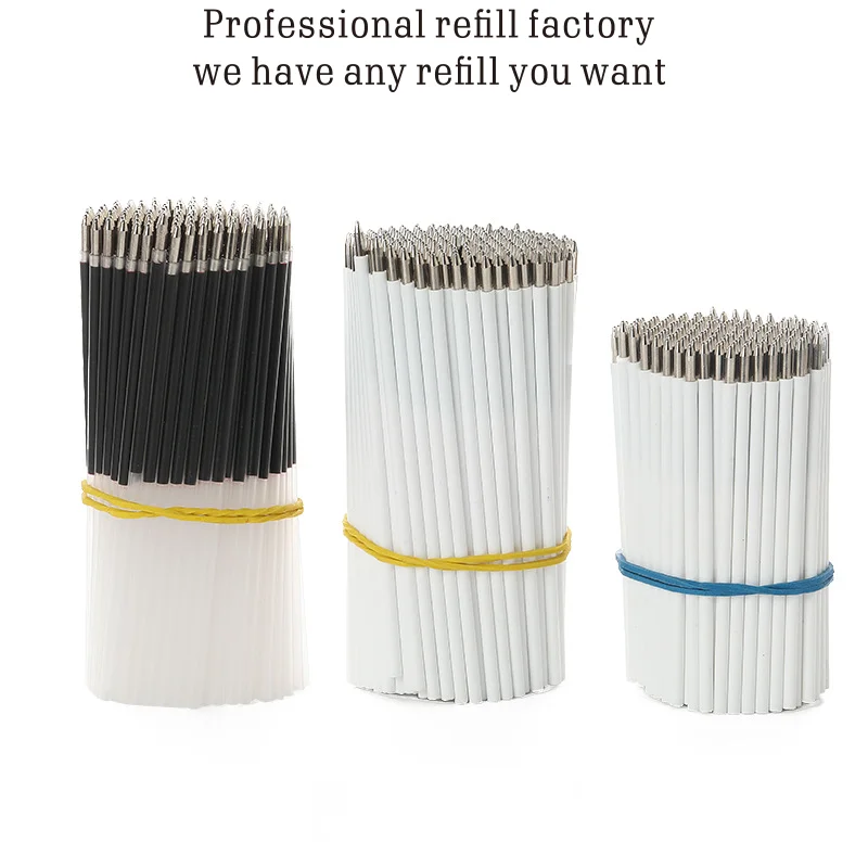 Factory direct sales of various ballpoint rollerball pens gel ink refills plastic and metal pen refills replacement and refill