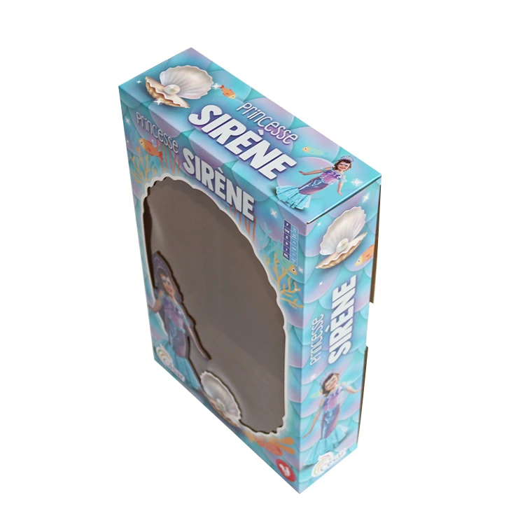 Wholesale Standard Colorful Packaging Boxes Transparent Window Custom Toy Box With Clear Window