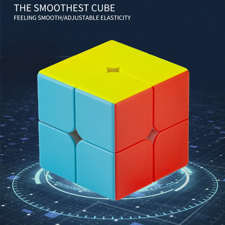 Magic-Cube Colorful Stickerless Speed 2X2 Cube Anti-stress 2X2X2 Learning&Educational Puzzle Cubes Toys
