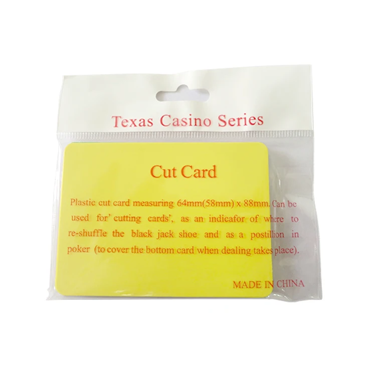 Accessories De Poker Plastic Cut Cards in 5 Colors