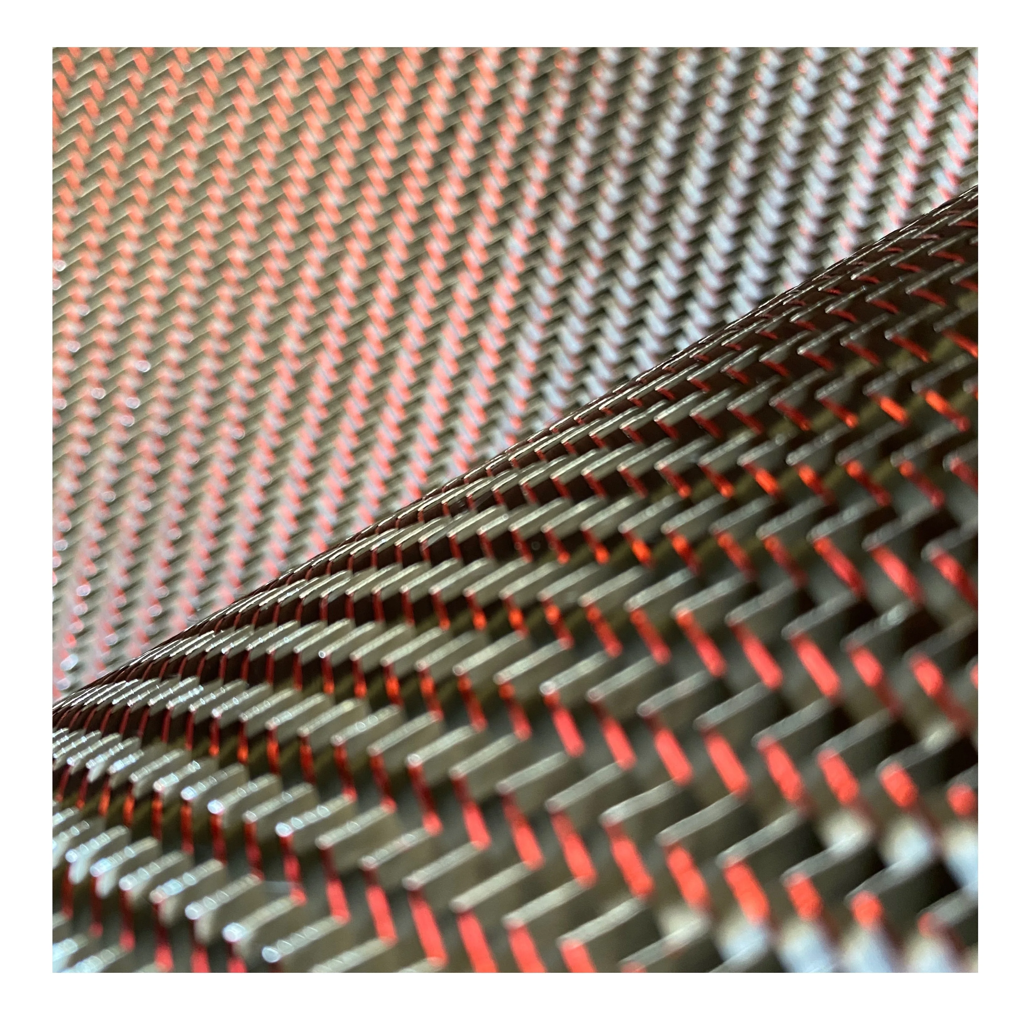 Red silver metal wire t300 carbon fiber cloth