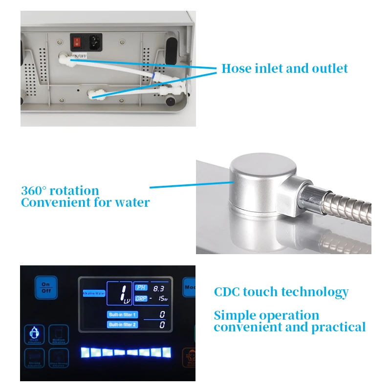 BW-6000  Brand Alkaline Water Ionizer 11.5 ph Larger capacity 10000L LCD Intelligent display
