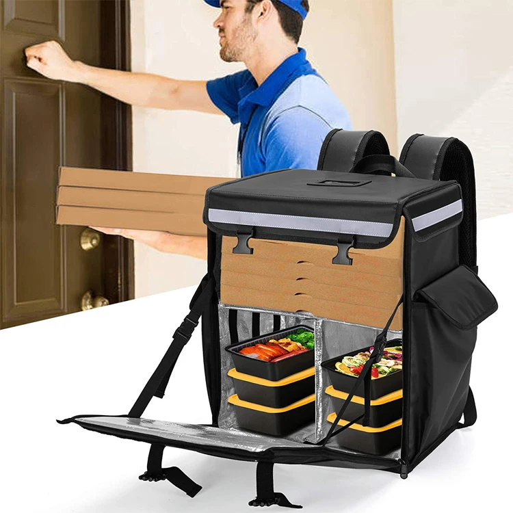 Calach Waterproof Thermal Insulated Custom Large Food Pizza Delivery Bag for  Motorcycle