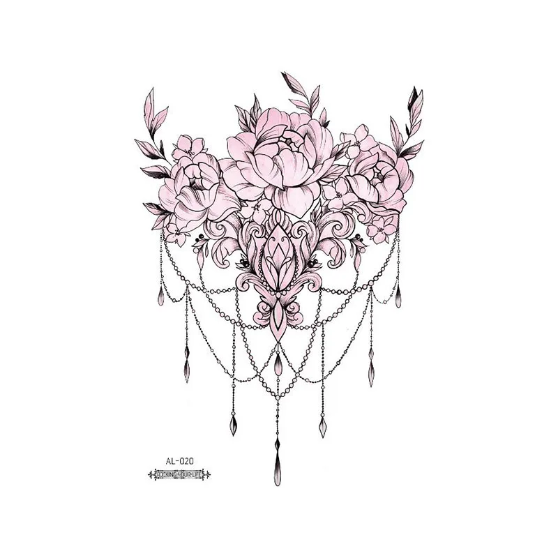 Waterproof Flower Arm Tattoo Sticker Goddess Sexy Arm Chest Scar Sticker