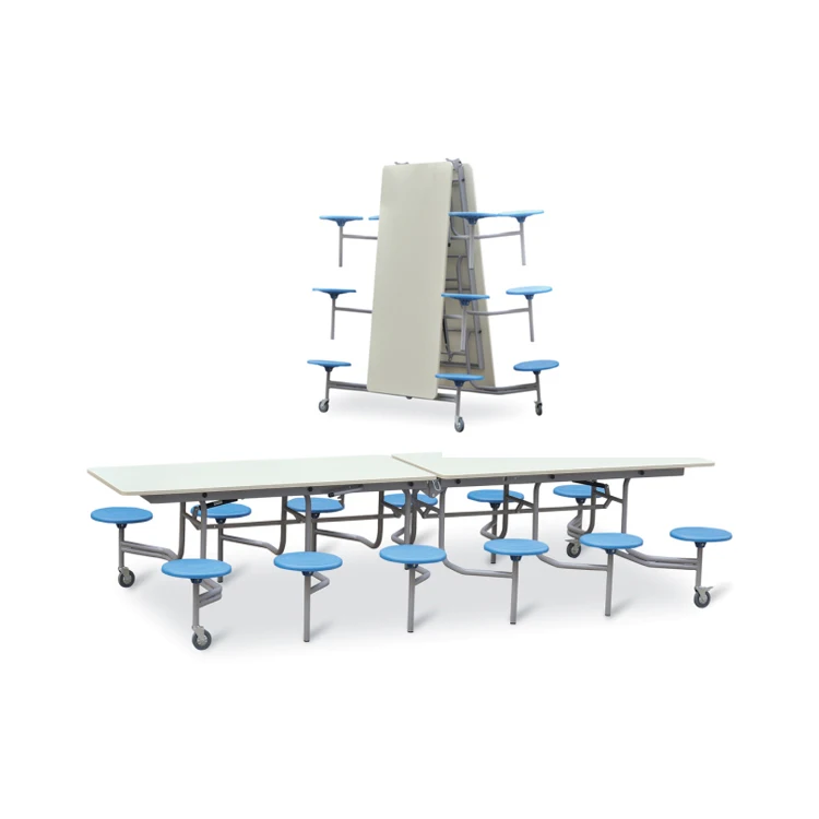 Best Selling 12-person Rotary Plastic Seats Sets Fold School  Dining Table