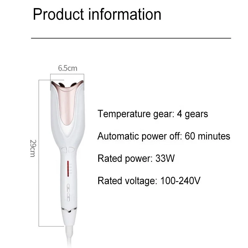 
Rose-shaped electric curling iron fully automatic curling iron Salon Professional Automatic Hair Steam Curler 
