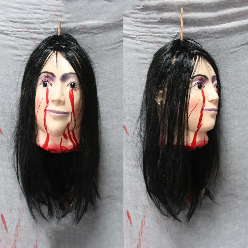 Hot Selling Halloween Latex Horror Mask Cosplay Costume Party Creepy Grimace With Vest Realistic Latex Face Cover