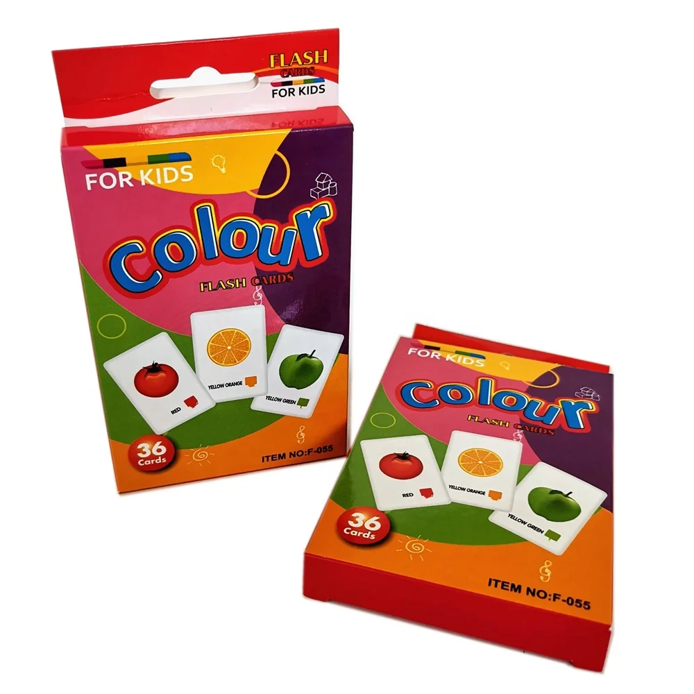 Wholesale ready to ship custom educational kids flash card printing