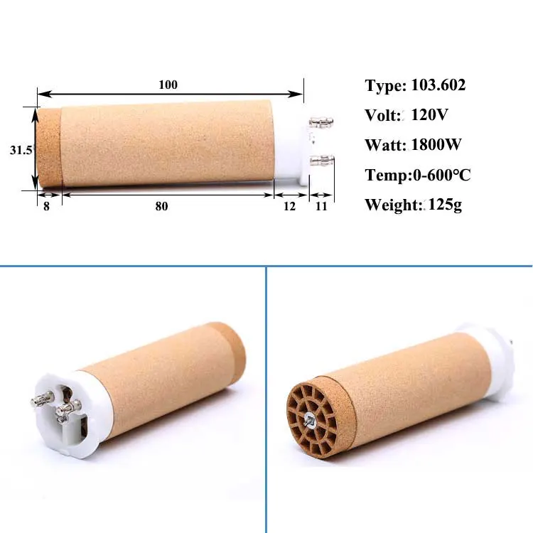 Lanchuang Ceramic Heating Core 103.602 120V 1800W  Hot Air Gun Accessories heating element
