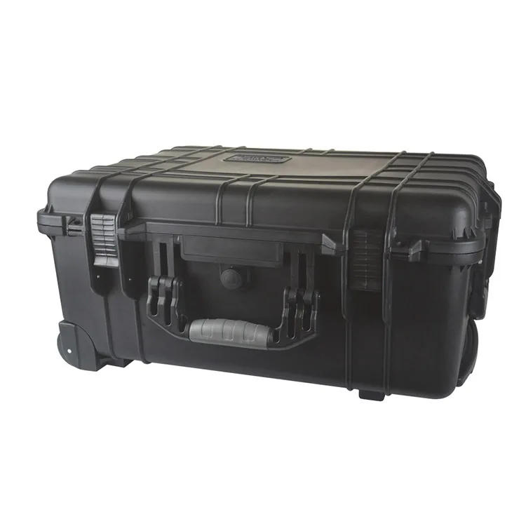 plastic trolley  rolling tool box case with foam insert manufacturer Hard plastic  trolley tool box with wheels