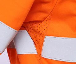 Customized Safety Hi Vis Flame Resistant Vented  Long Sleeve Cotton Coverall FR clothing for Oil & Gas