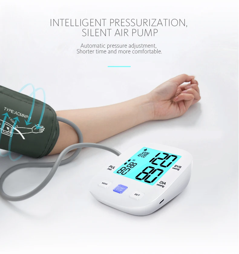 High Blood Pressure Medicine Sphygmomanometer  Digital Electronic Upper Arm Tensiometre Bp Monitor Blood Pressure Monitor