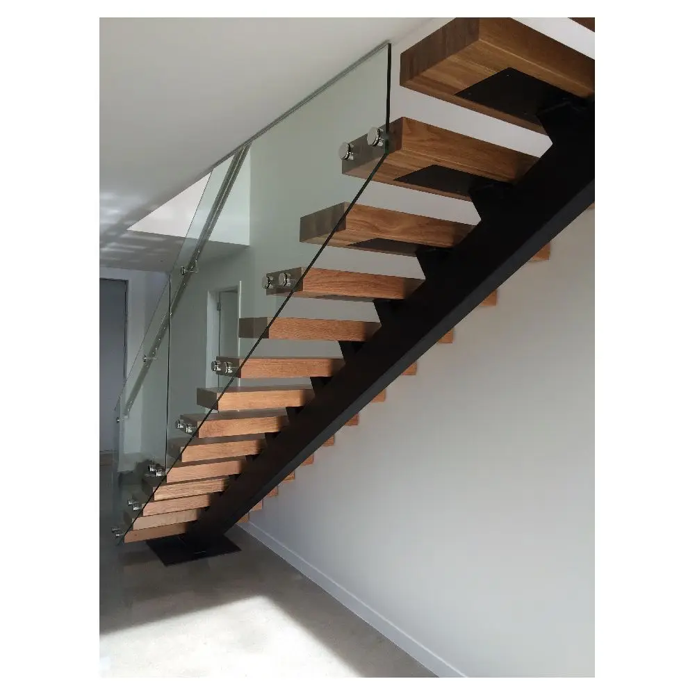 Ace China Manufacturer Mono Stringer Stairs American Staircase Indoor Straight Steel