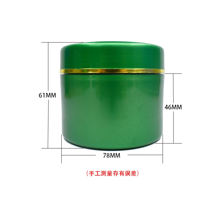 custom luxury Green 100ml Plastic PET cosmetic Skin Care Face Cream Sunscreen jars For skin care cosmetic packaging