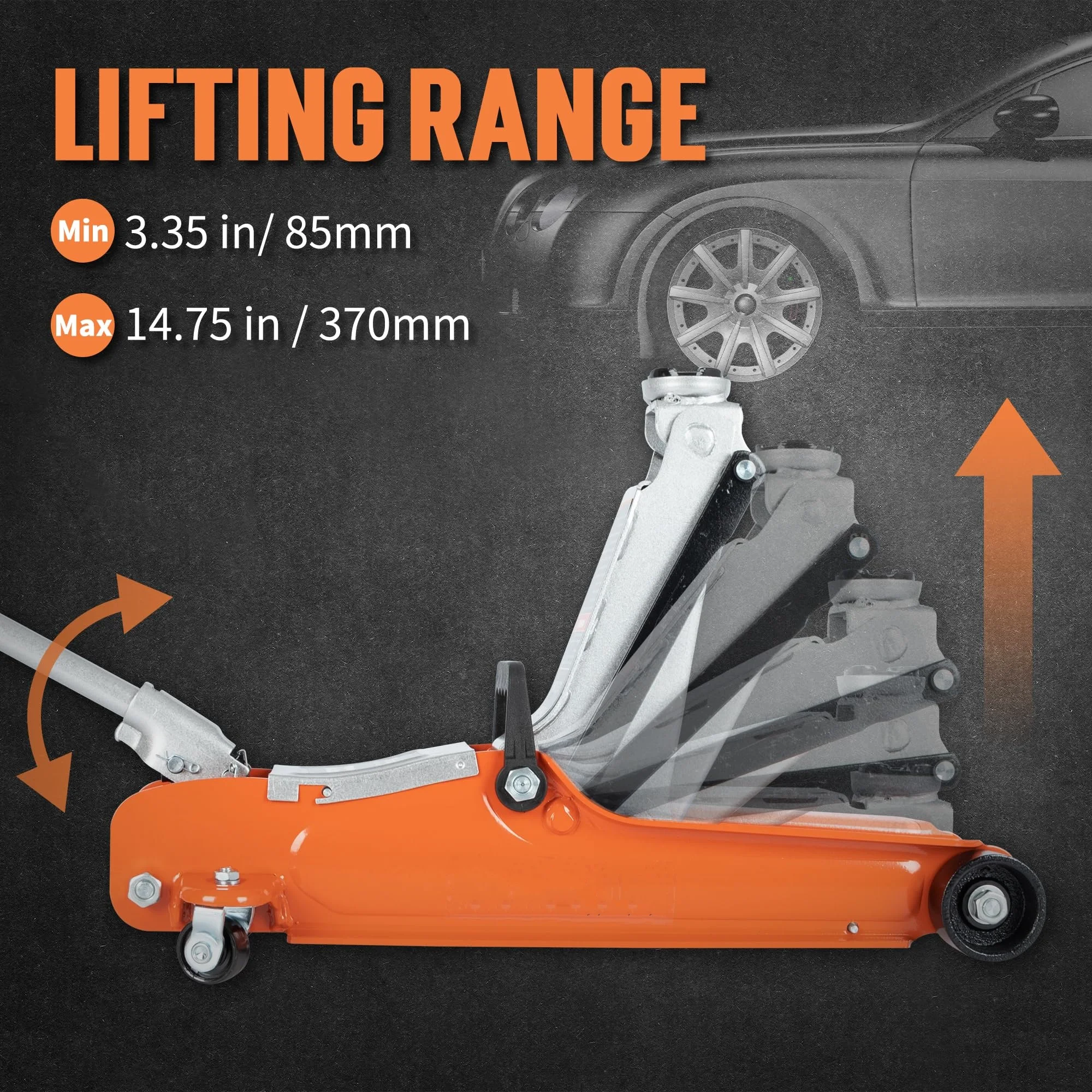Professional Heavy Duty 2t 3t 4 Ton Auto Jack Quick Lift Floor Jack Car Repair Horizontal Hydraulic Jacks