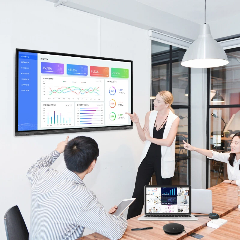 55-98 inch touch screen writing electronic white board interactive whiteboard for conference and education