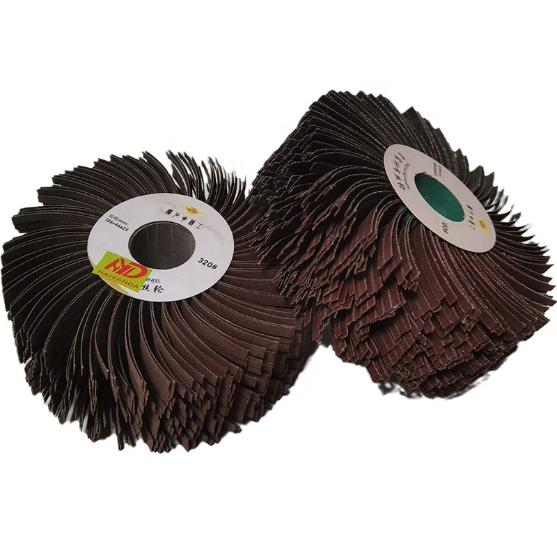 Customized wire drawing flexible abrasive polishing abrasive paper grinding louver grit drill woodworking grinding head