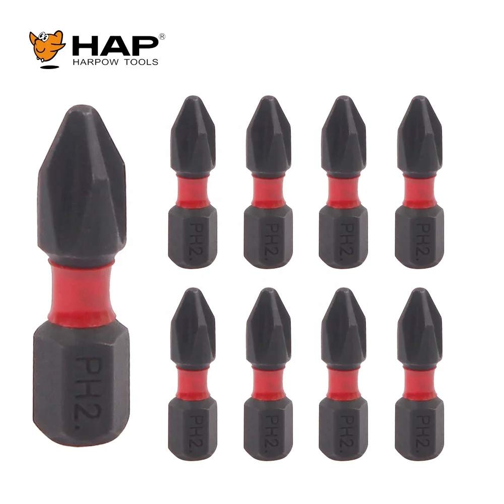 Ready to ship screwdriver phillips bits PH2 25mm impact bits hex bits