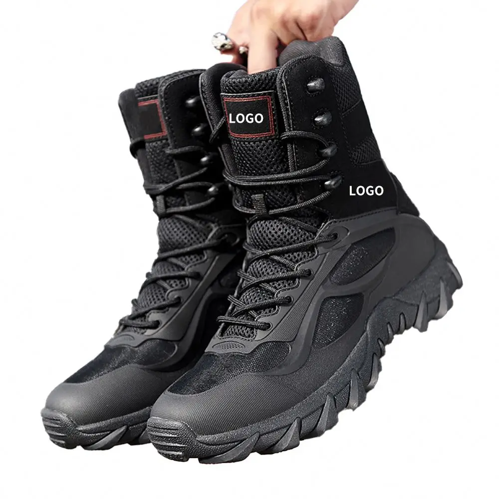 Factory Custom safety shoes hiking horse leather safety boots working boots rubber safety shoe