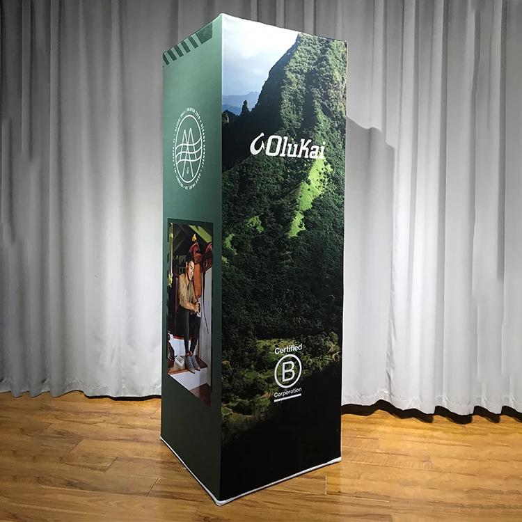 Square Trade Show Tension Fabric Column Tower Display