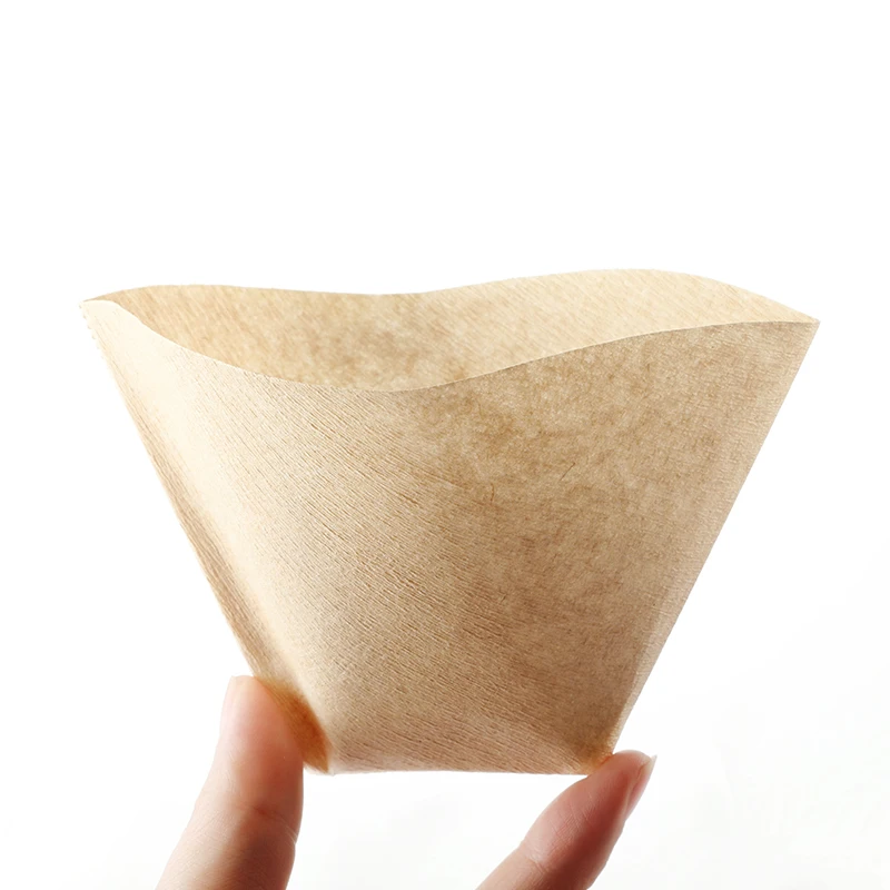 Hot sale fan-shaped Coffee Filter Papers Food Grade Wood Pulp sector paper coffee filters
